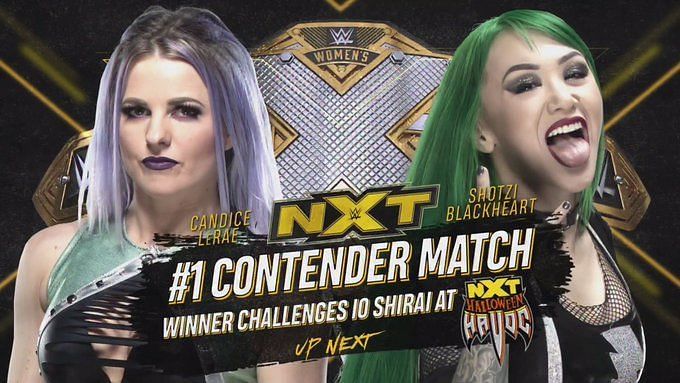 Shotzi Blackheart and Candice LeRae go to war for an NXT Women's Championship bout